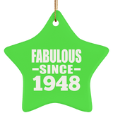 76th Birthday Fabulous Since 1948 - Star Ornament