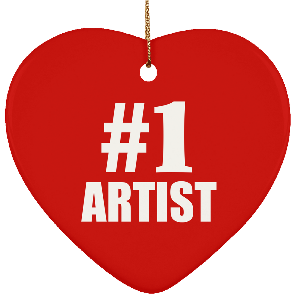 Number One #1 Artist - Heart Ornament