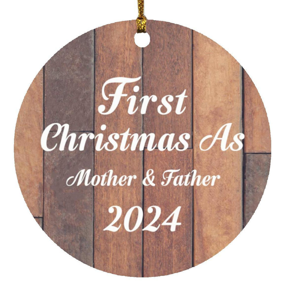 First Christmas As Mother & Father 2024 - Circle Ornament E