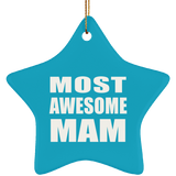 Most Awesome Mam - Star Ornament