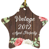 12th Birthday Vintage 2012 Aged Perfectly - Star Ornament A