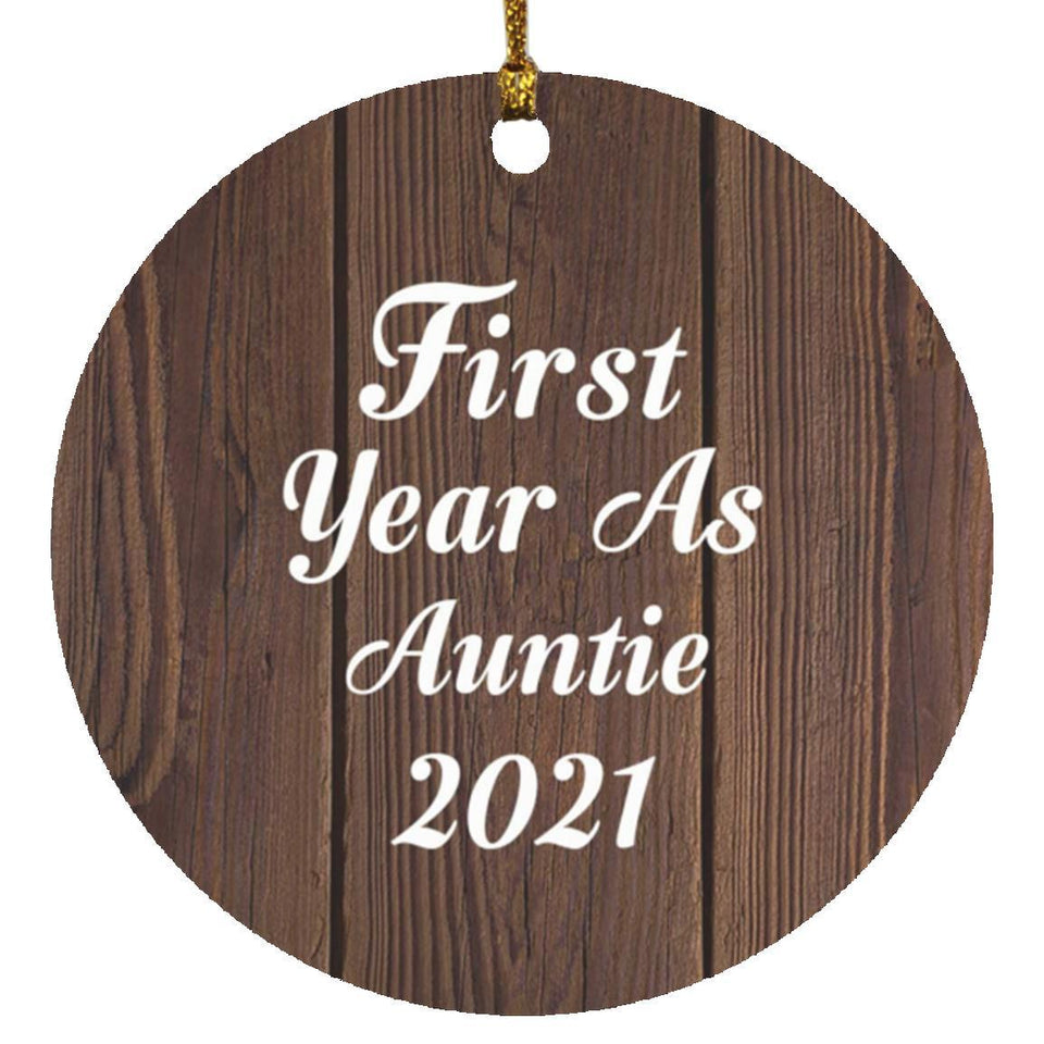 First Year As Auntie 2021 - Circle Ornament D