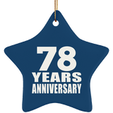 78th Anniversary 78 Years - Star Ornament