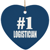 Number One #1 Logistician - Heart Ornament