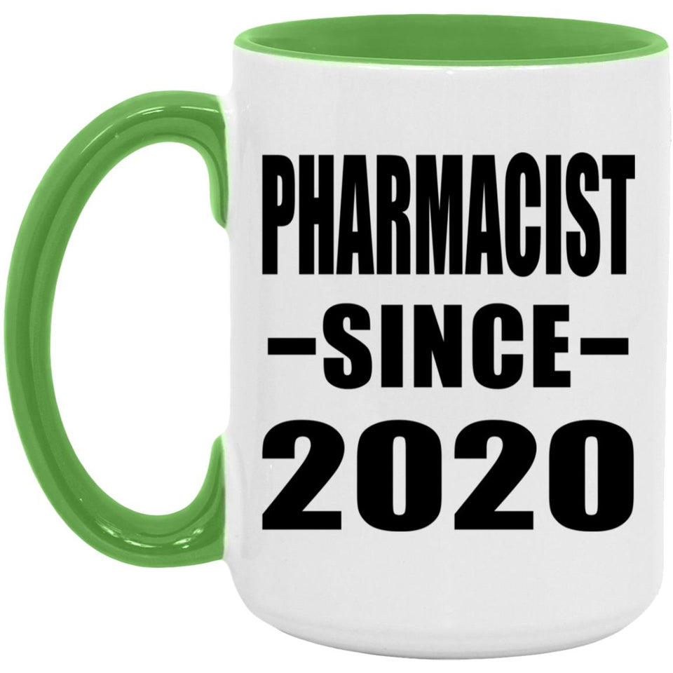 Pharmacist Since 2020 - 15oz Accent Mug Green