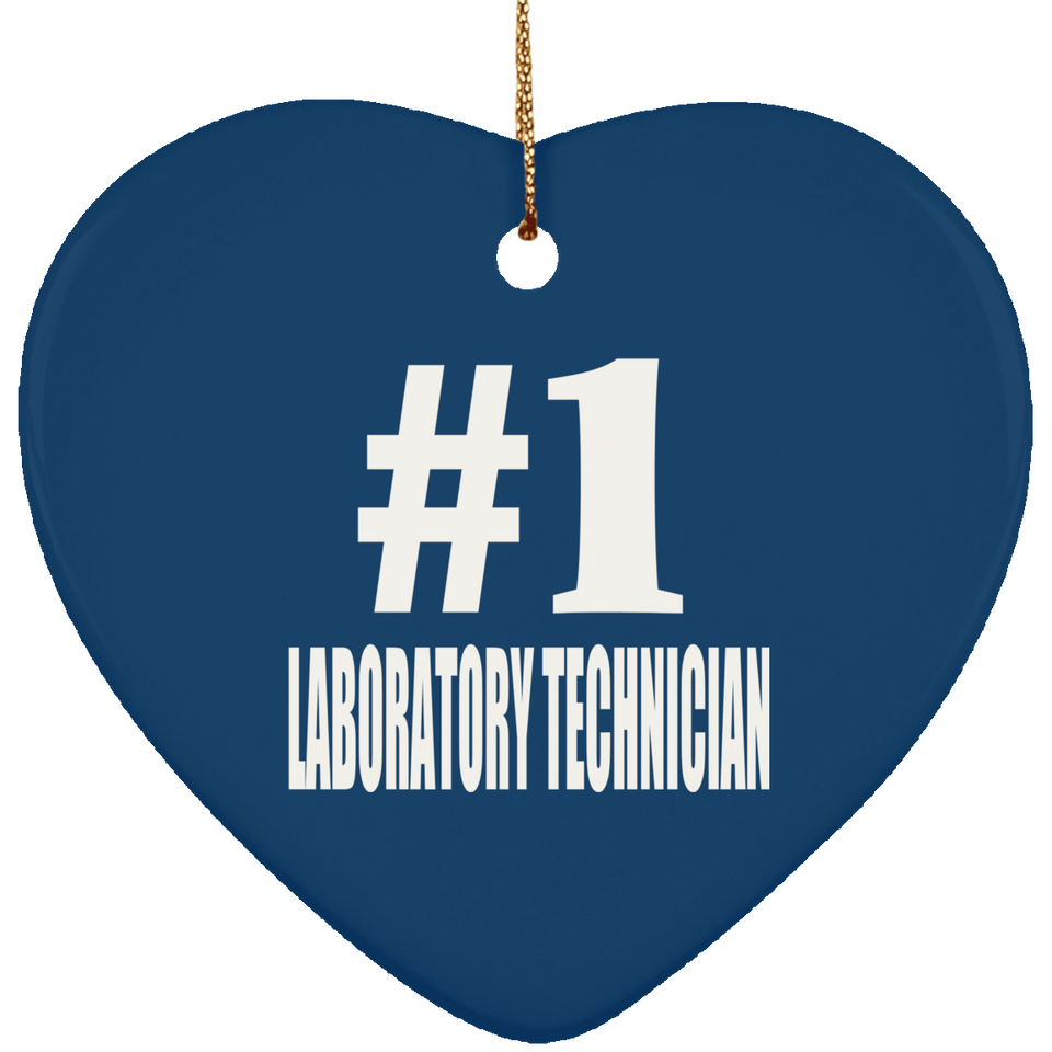 Number One #1 Laboratory Technician - Heart Ornament