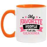 My Favorite People Call Me Grandma - 11oz Accent Mug Orange