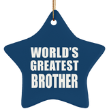 World's Greatest Brother - Star Ornament