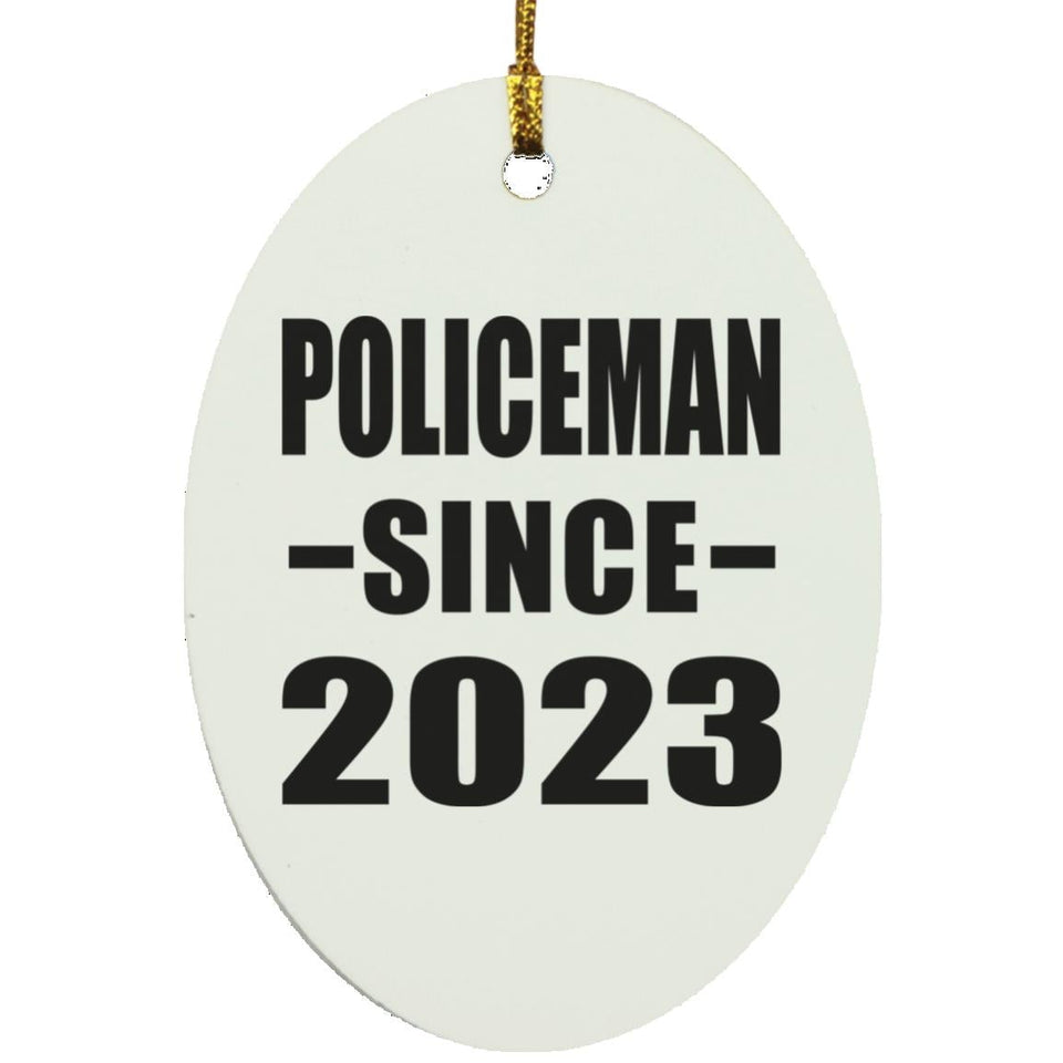 Policeman Since 2023 - Oval Ornament
