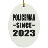 Policeman Since 2023 - Oval Ornament