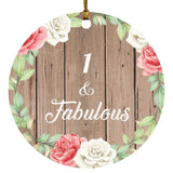 1st Birthday 1 & Fabulous - Circle Ornament B