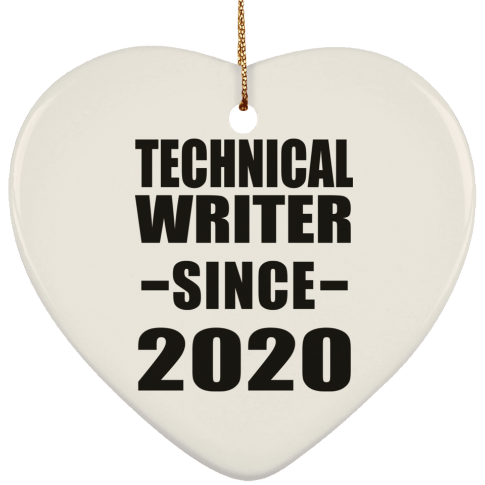 Technical Writer Since 2020 - Heart Ornament