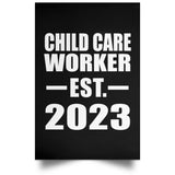 Child Care Worker Established EST. 2023 - Poster Portrait