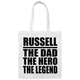 Russell The Dad The Hero The Legend - Tote Bag White