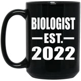 Biologist Established EST. 2022 - 15oz Coffee Mug Black