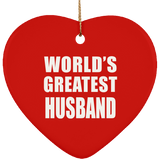 World's Greatest Husband - Heart Ornament