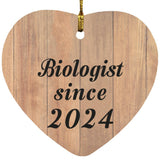 Biologist Since 2024 - Heart Ornament C