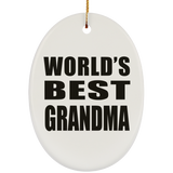World's Best Grandma - Oval Ornament