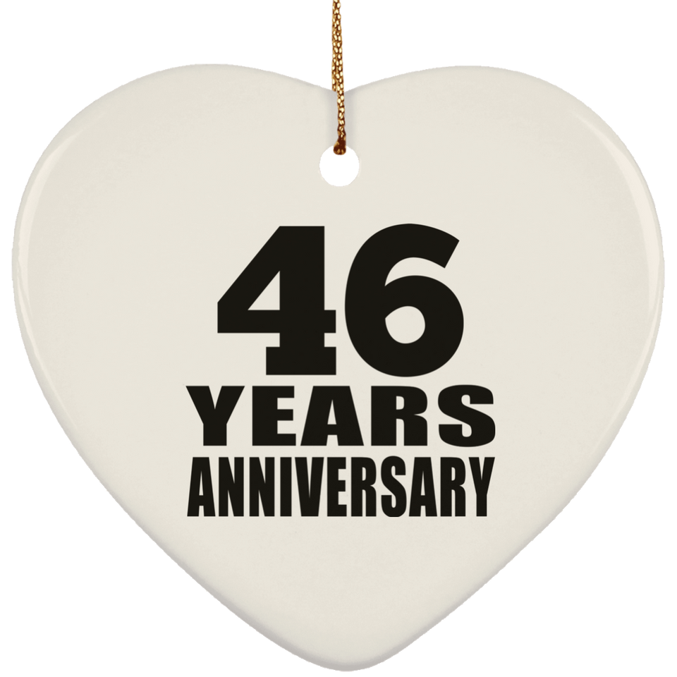46th Anniversary 46 Years - Heart Ornament