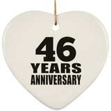 46th Anniversary 46 Years - Heart Ornament