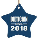 Dietician Established EST. 2018 - Star Ornament