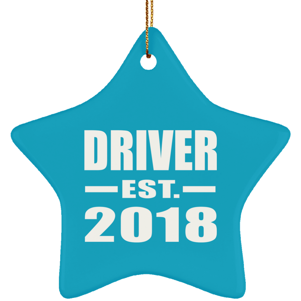 Driver Established EST. 2018 - Star Ornament