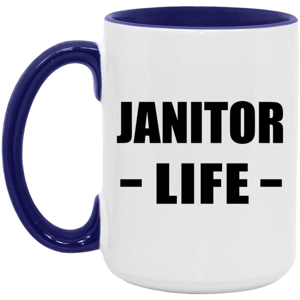 Janitor Life - 15oz Accent Mug Purple