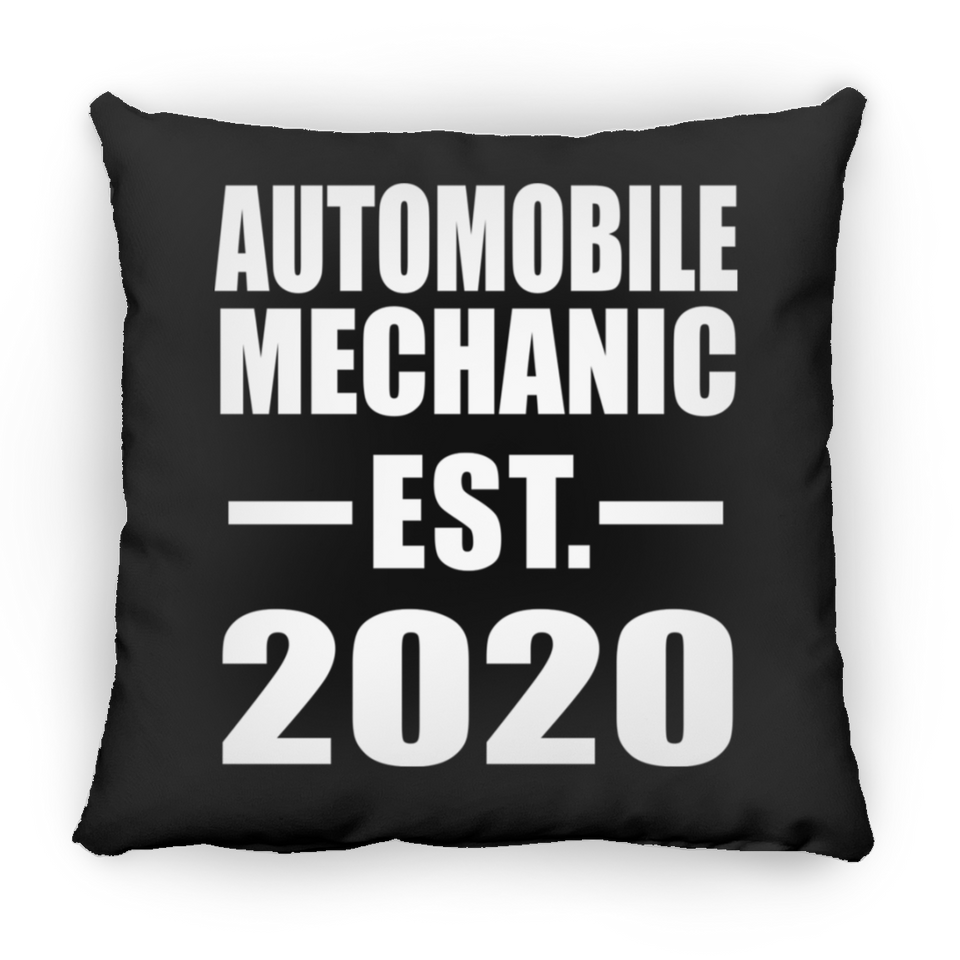 Automobile Mechanic Established EST. 2020 - Throw Pillow Black