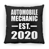 Automobile Mechanic Established EST. 2020 - Throw Pillow Black