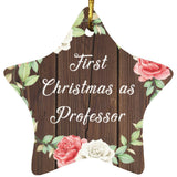 First Christmas As Professor - Star Ornament A