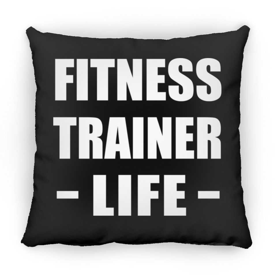 Fitness Trainer Life - Throw Pillow Black