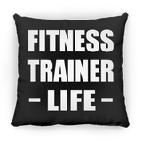 Fitness Trainer Life - Throw Pillow Black
