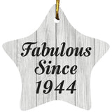 80th Birthday Fabulous Since 1944 - Star Ornament F