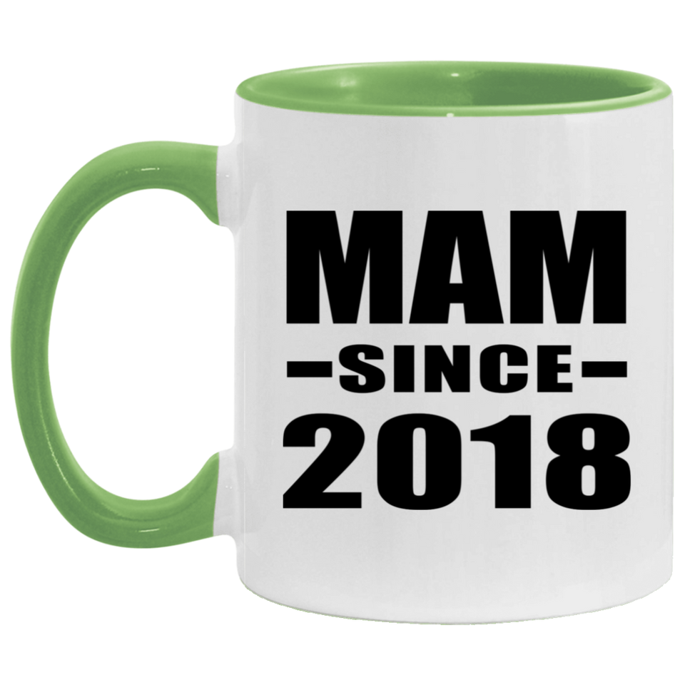 Mam Since 2018 - 11oz Accent Mug Green