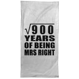 30th Anniversary Square Root of 900 Years of Being Mrs Right - Hand Towel