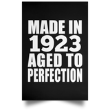 101st Birthday Made In 1923 Aged to Perfection - Poster Portrait