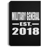 Military General Established EST. 2018 - Canvas Portrait