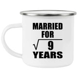 3rd Anniversary Married For Square Root of 9 Years - 12oz Camping Mug