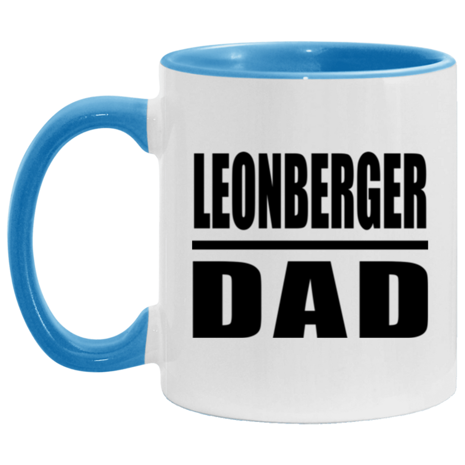 Leonberger Dad - 11oz Accent Mug Blue