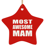 Most Awesome Mam - Star Ornament