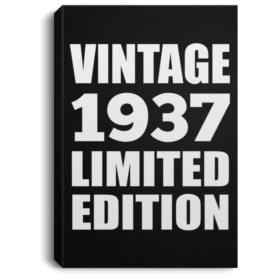 87th Birthday Vintage 1937 Limited Edition - Canvas Portrait