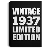 87th Birthday Vintage 1937 Limited Edition - Canvas Portrait