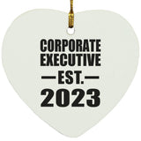 Corporate Executive Established EST. 2023 - Heart Ornament
