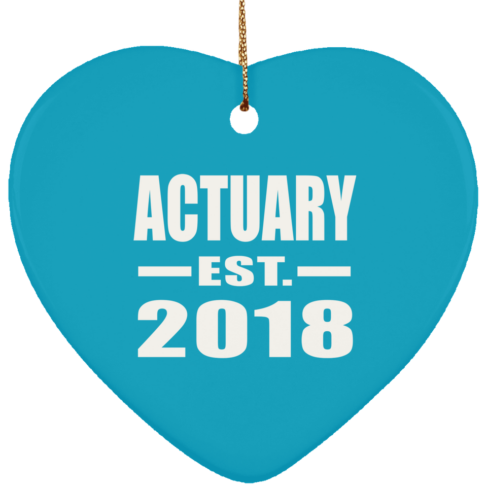 Actuary Established EST. 2018 - Heart Ornament