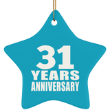 31st Anniversary 31 Years - Star Ornament