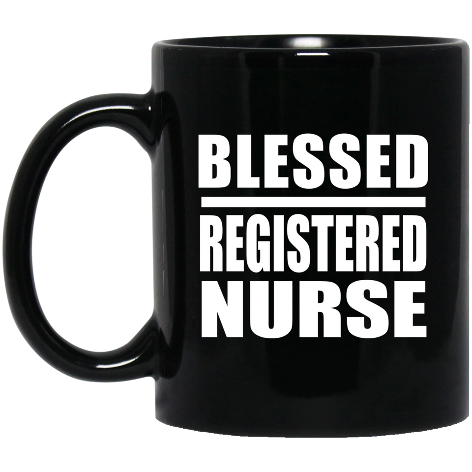 Blessed Registered Nurse - 11oz Coffee Mug Black
