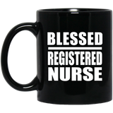 Blessed Registered Nurse - 11oz Coffee Mug Black