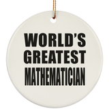 World's Greatest Mathematician - Circle Ornament