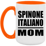 Spinone Italiano Mom - 15oz Accent Mug Orange