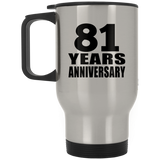 81st Anniversary 81 Years - Silver Travel Mug
